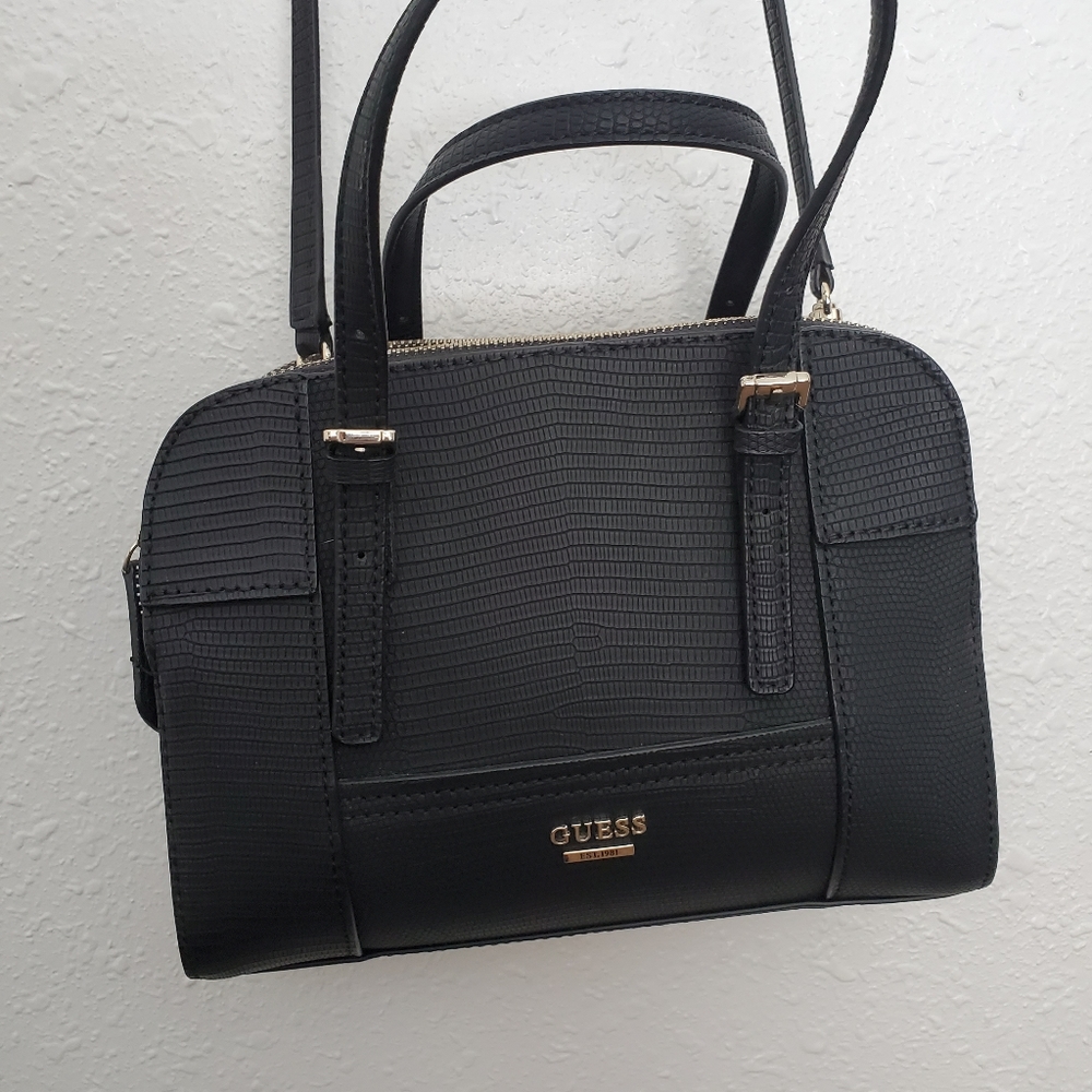 Guess black satchel/crossbody